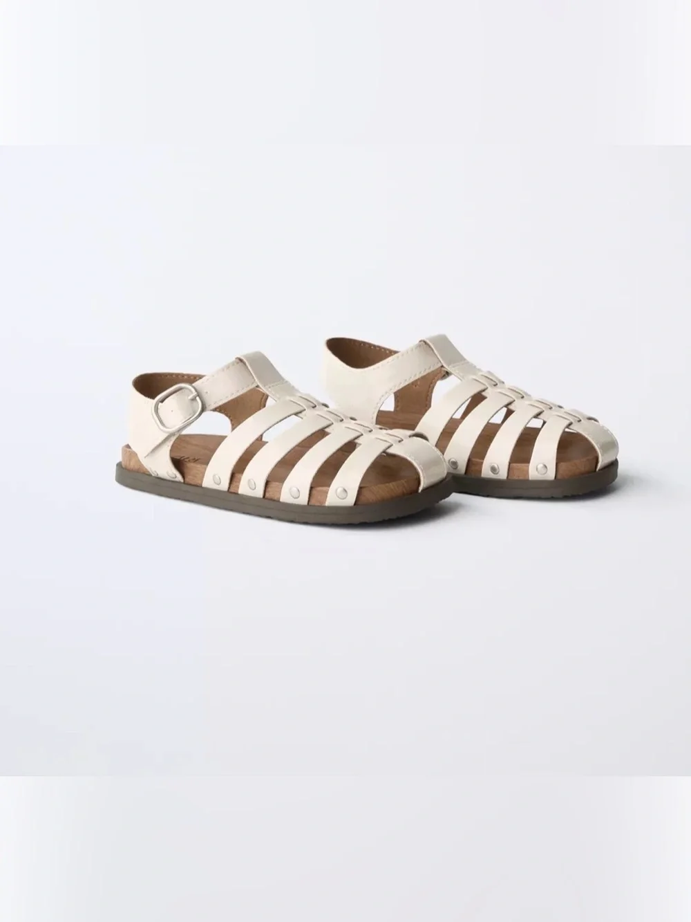 NEVER WORN! Zara Kids Cream Strappy Fisherman Sandals